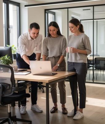 kolege-laptop-kancelarija