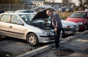 muskarac-auto-hauba-parking